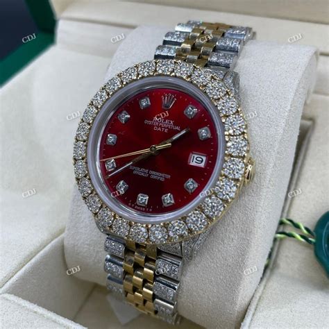 rolex moissanite watch|moissanite bust down Rolex.